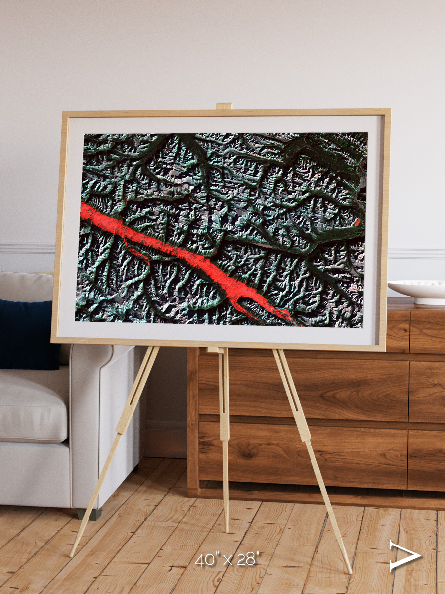 Light in the Trench, Canadian Rockies Framed & Mounted Print