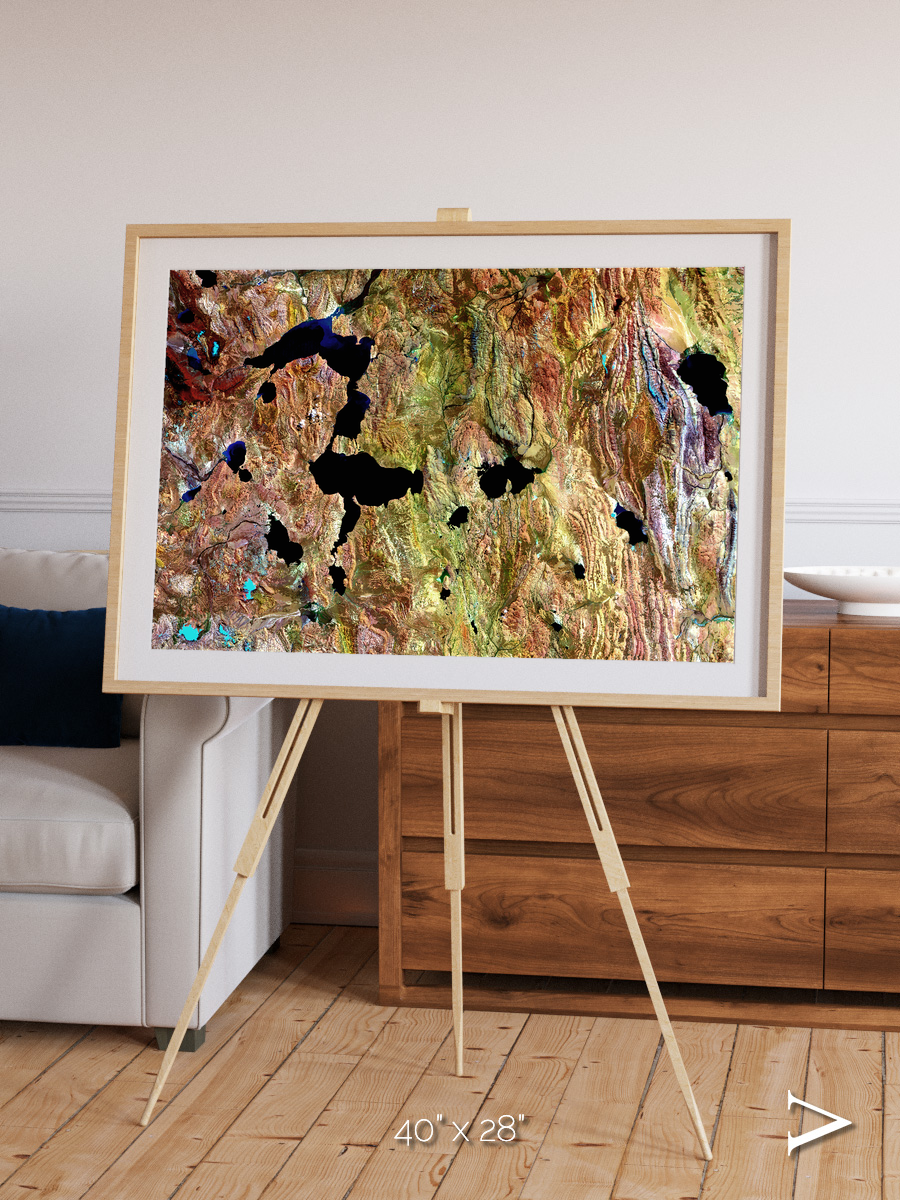 Above the Earth, Tibetan Plateau Framed & Mounted Print