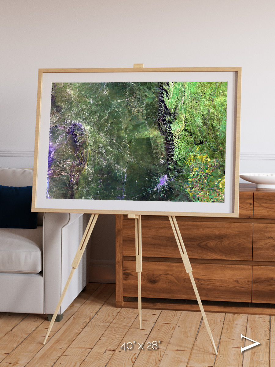 Radiating Plains, San Luis Framed & Mounted Print