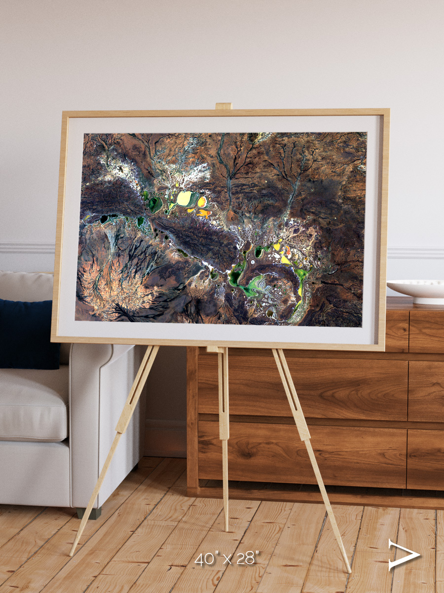 Ancient Impact, Shoemaker Crater Framed & Mounted Print