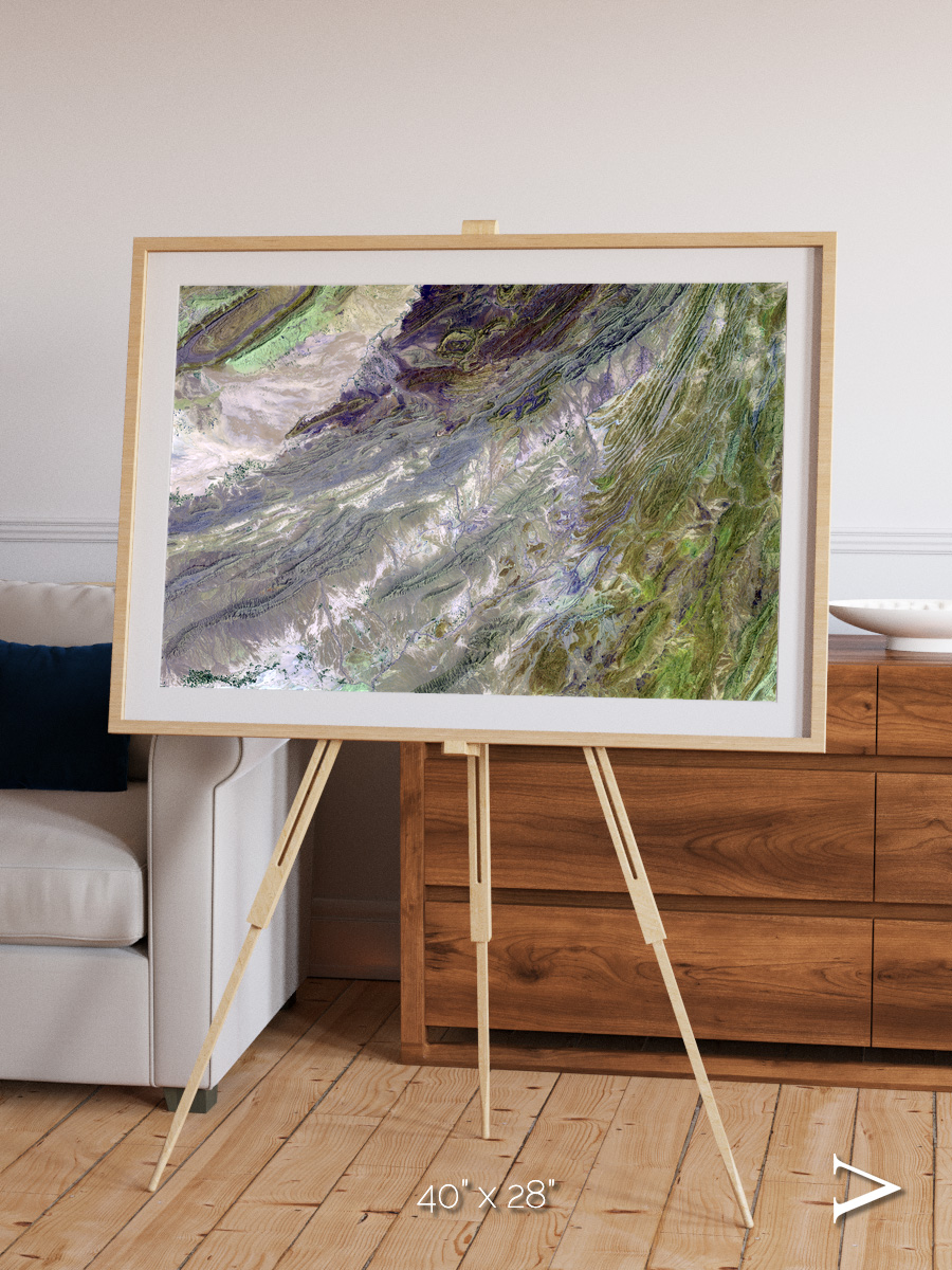 Rugged Relief, Sulaiman Mountains Framed & Mounted Print