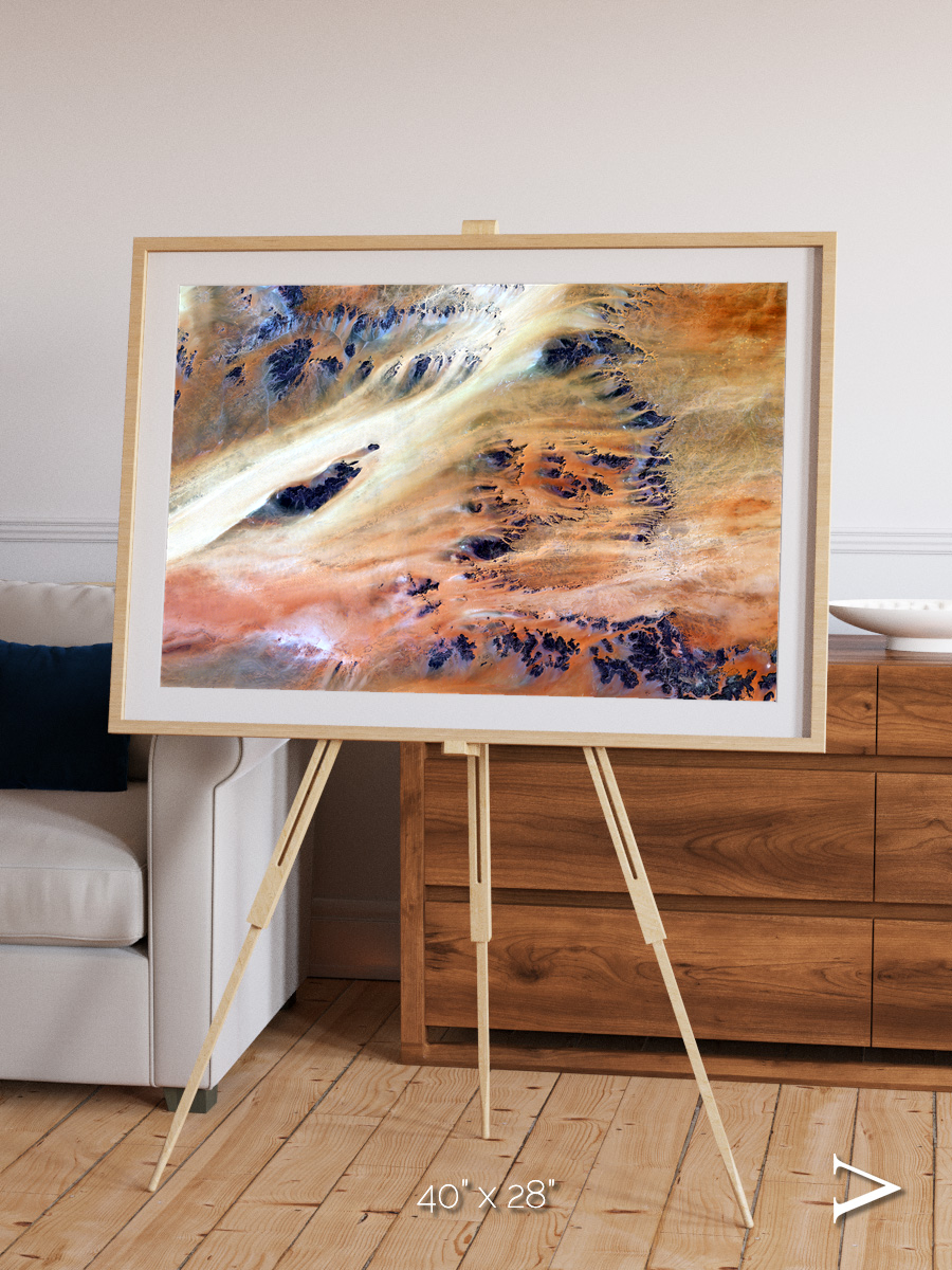 Shifting Dunes, Terkezi Oasis Framed & Mounted Print