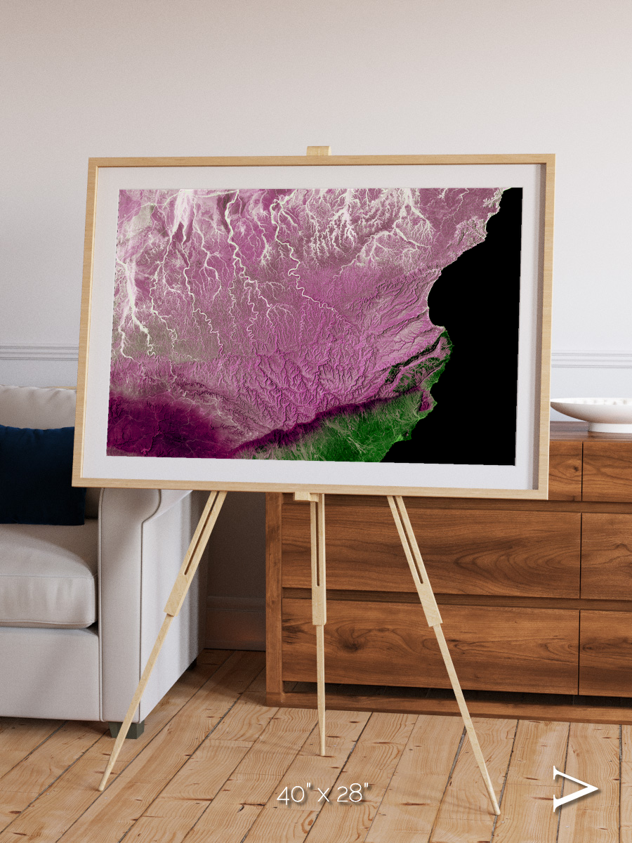 Monsoon Divide, Dhofar Framed & Mounted Print