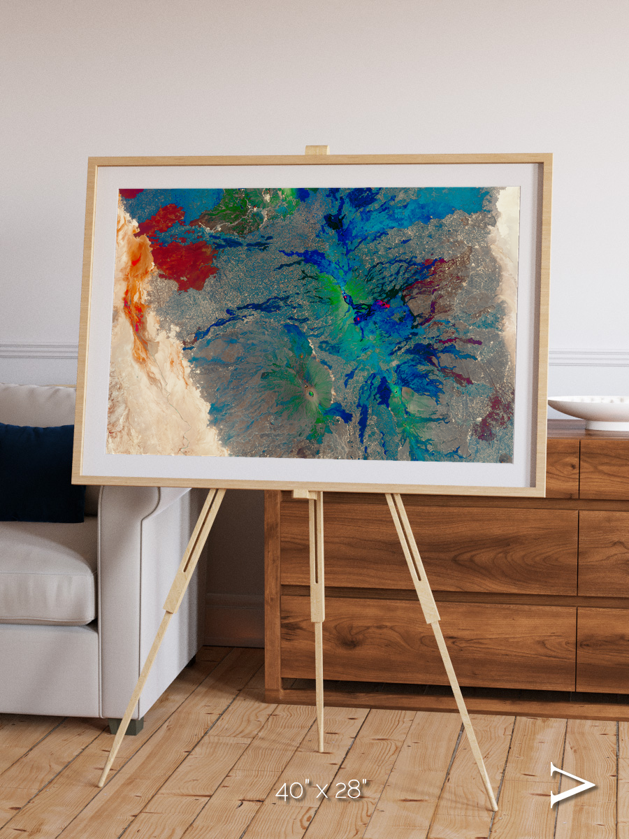 Rift and Fire, Ethiopia Framed & Mounted Print
