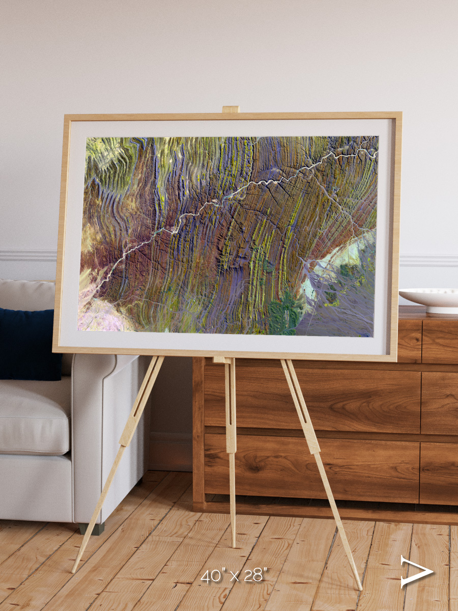 Shifting Dunes, Ugab River Framed & Mounted Print