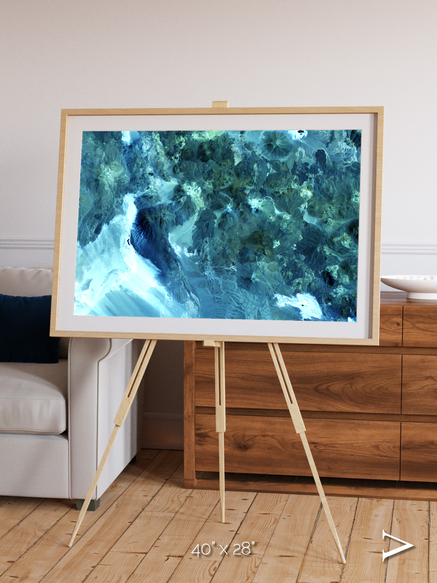 Heat Scars, Volcanoes Framed & Mounted Print