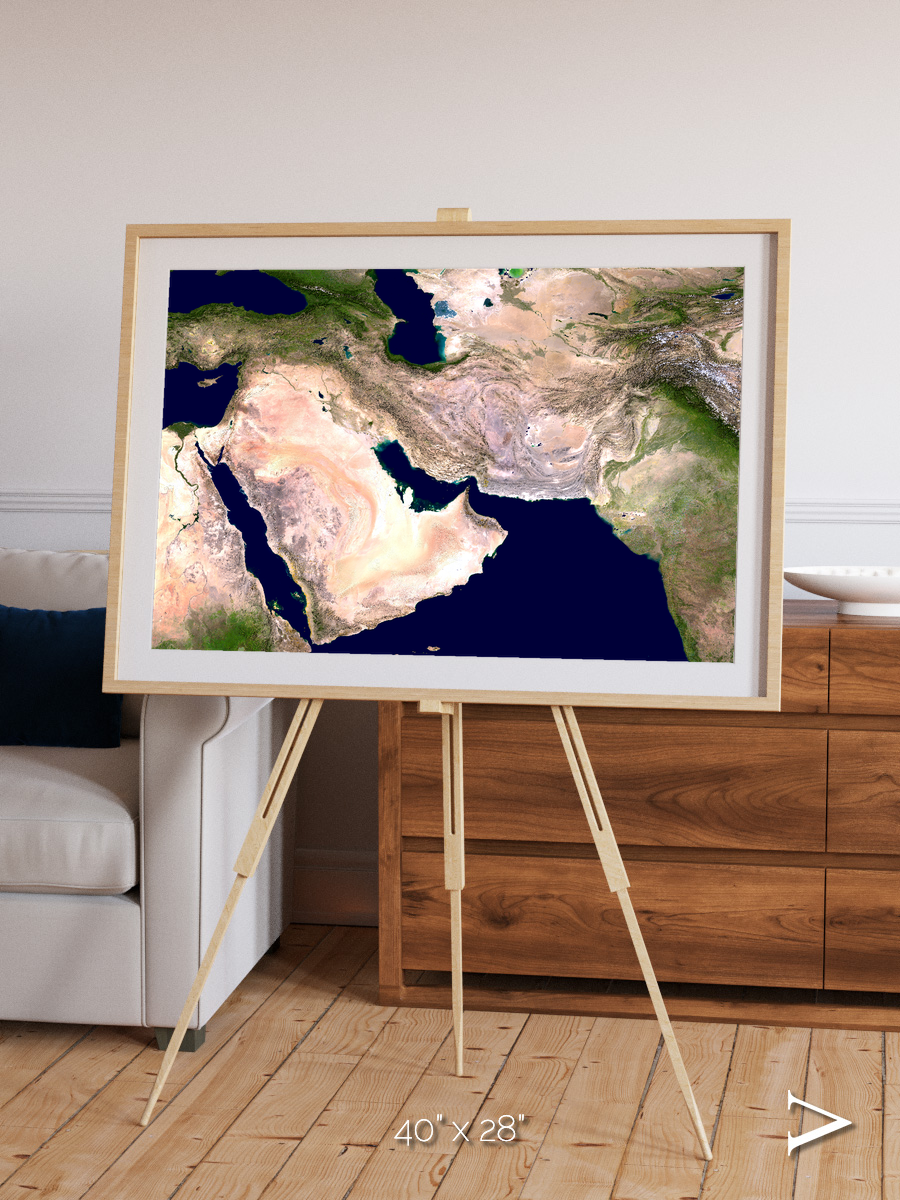 River Threads, Western Asia Framed & Mounted Print