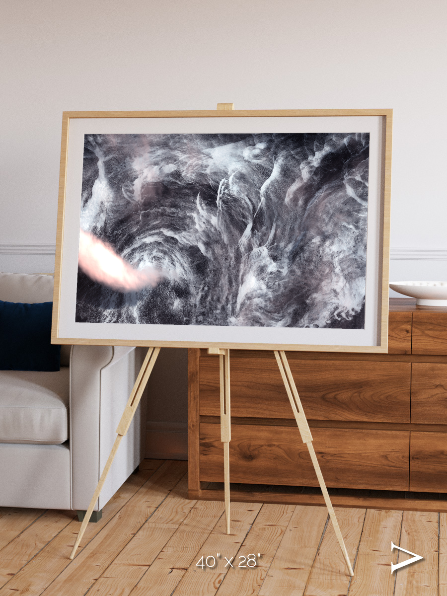 Wind Signatures, Whirlpool in the Air Framed & Mounted Print