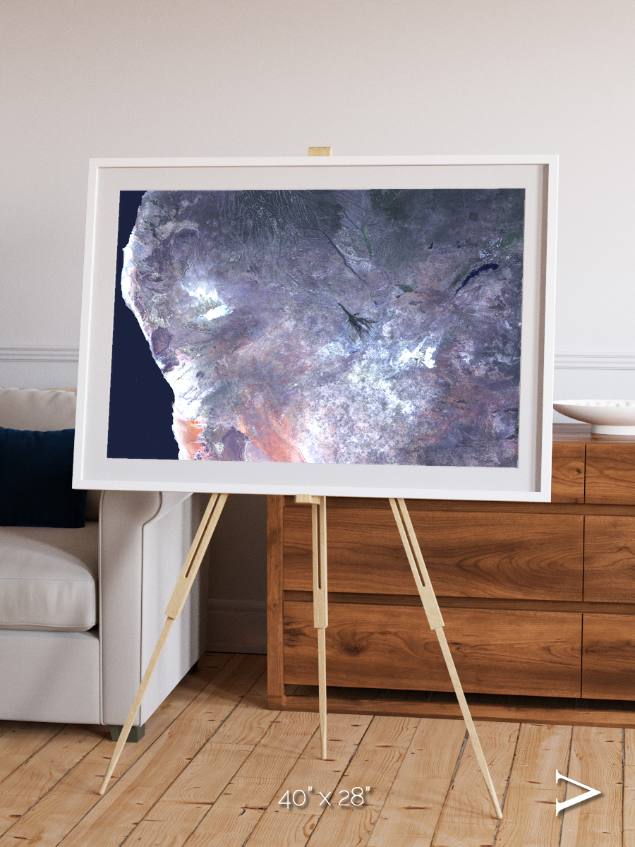 Sunlit Dunes, Africa Framed & Mounted Print