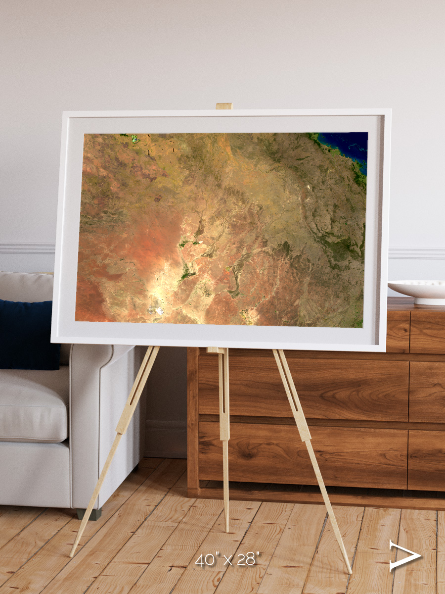 Winding Waters, Australia Framed & Mounted Print