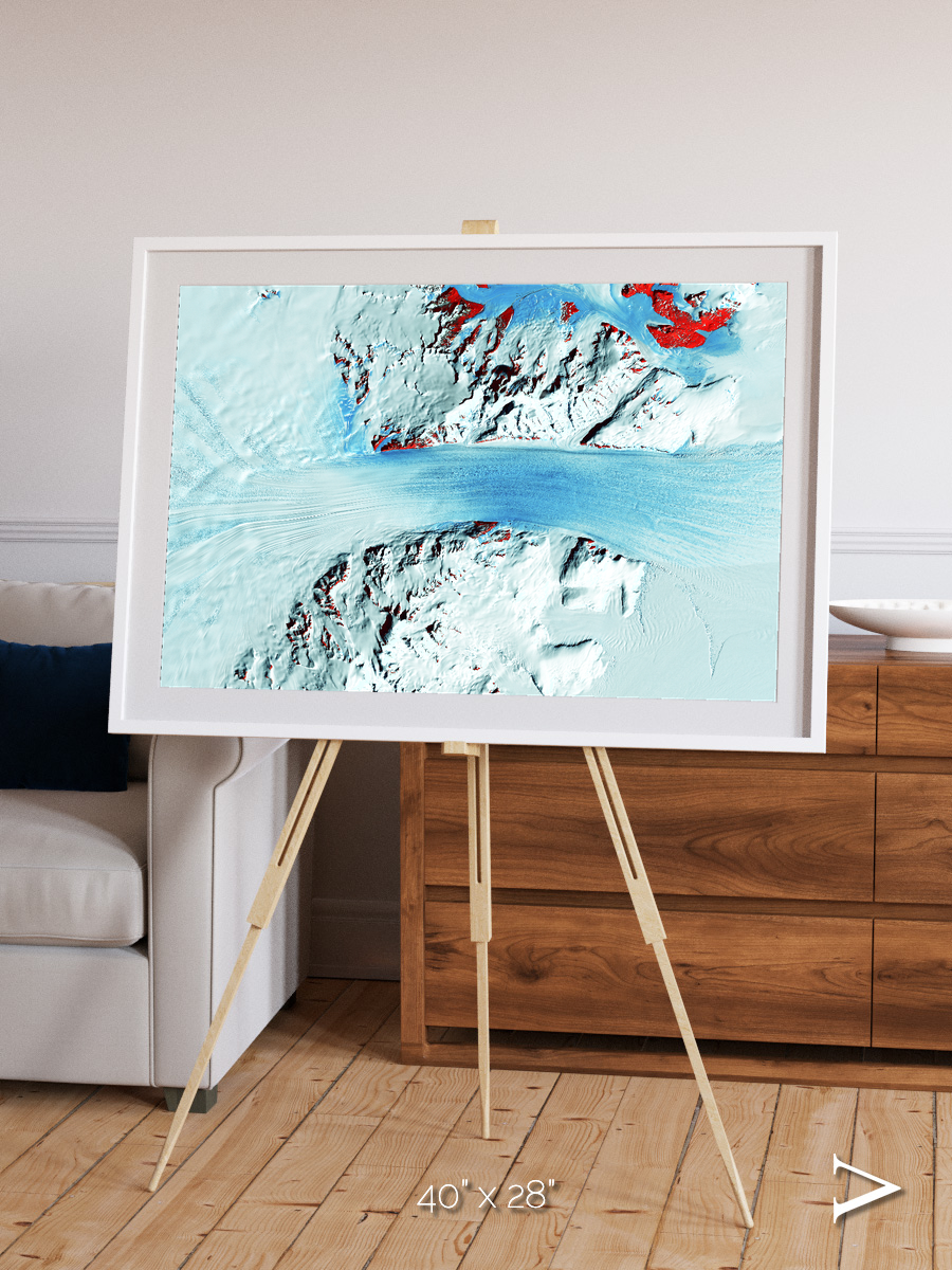 River of Ice, Byrd Glacier Framed & Mounted Print