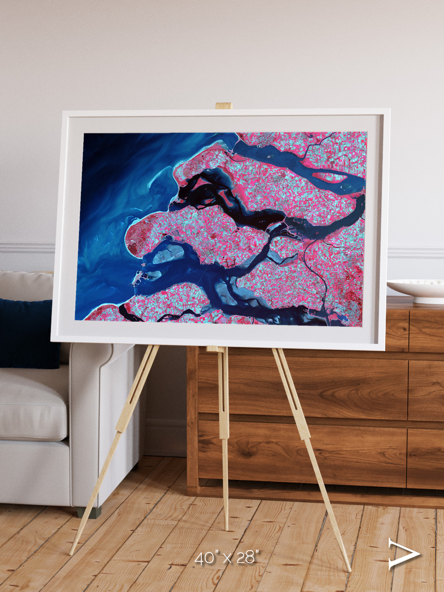 Windward Isles, Delta Region Netherlands Framed & Mounted Print