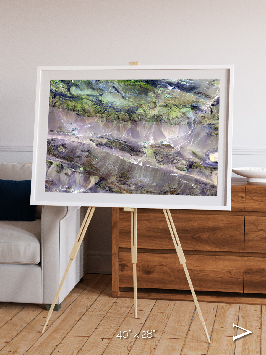 Arid Mosaic, Edrengiyn Nuruu Framed & Mounted Print