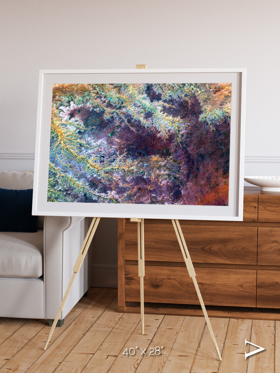 River and Plain, Ghadamis River Framed & Mounted Print