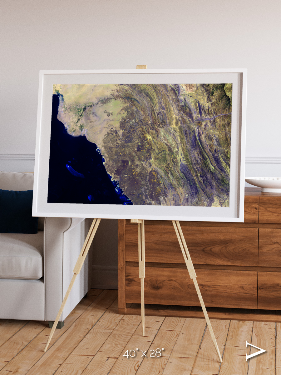 Fire Fields, Harrat Al Birk Framed & Mounted Print