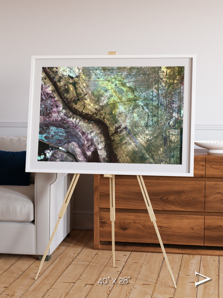 Floodplain Lines, Iraqi Emplacement Framed & Mounted Print