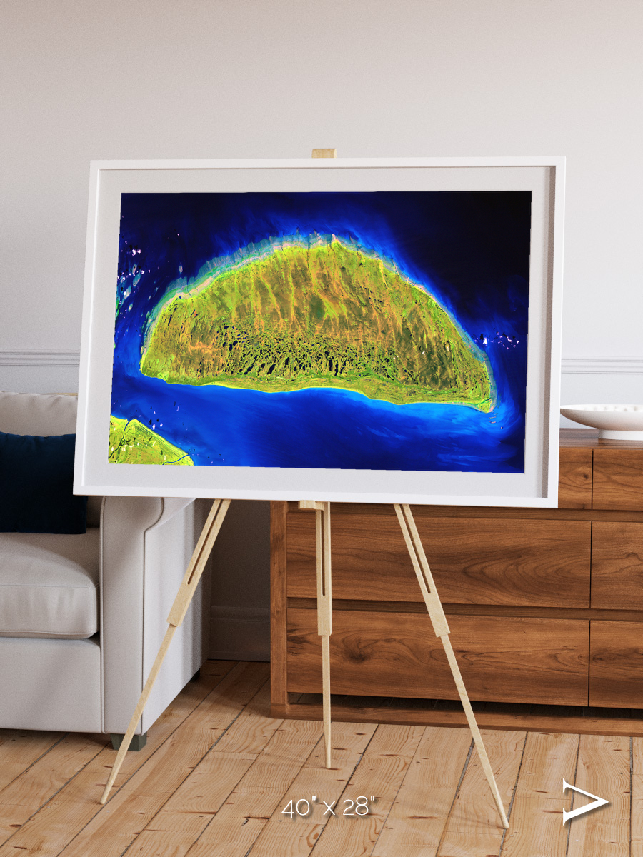 Coastal Fragments, Island Rebound Framed & Mounted Print