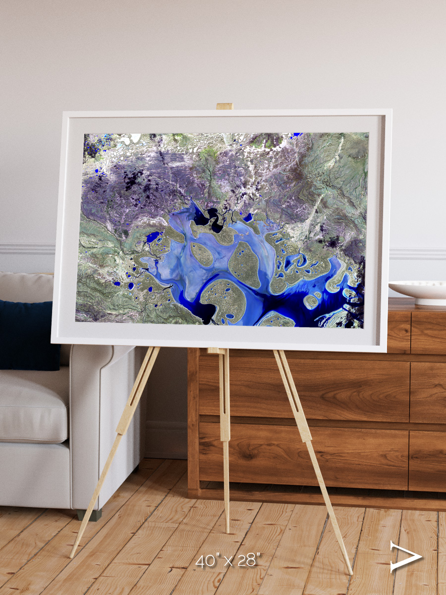 Lake Lines, Lake Carnegie Framed & Mounted Print