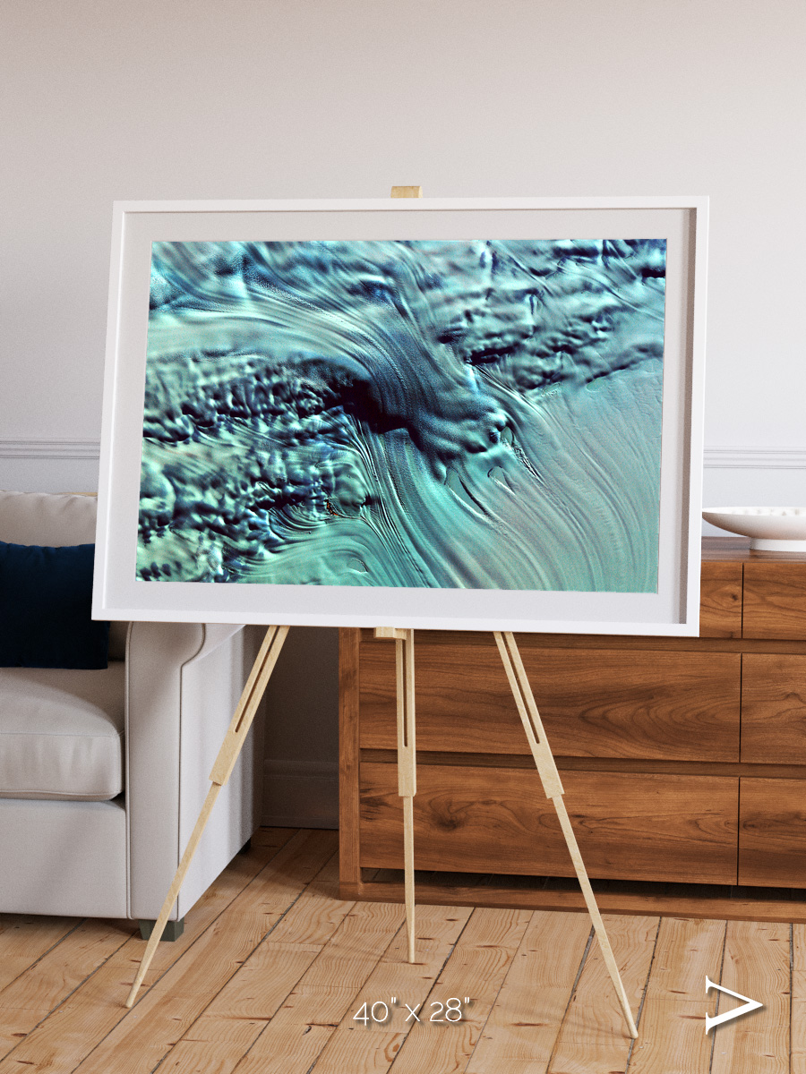Ice River, Lambert Glacier Framed & Mounted Print