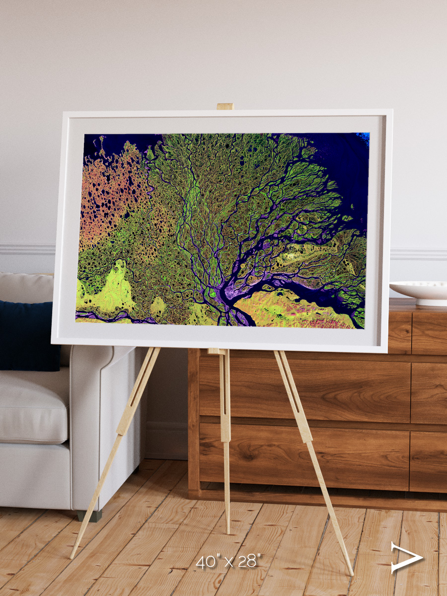 Delta Mosaic, Lena Delta Framed & Mounted Print