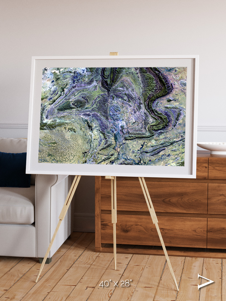 Mountain Textures, MacDonnell Ranges Framed & Mounted Print