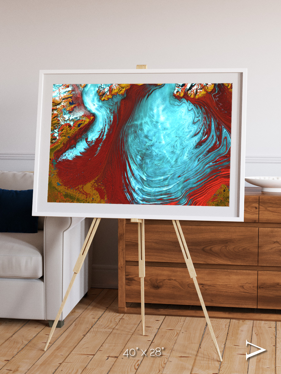 Glacial Passage, Malaspina Glacier Framed & Mounted Print