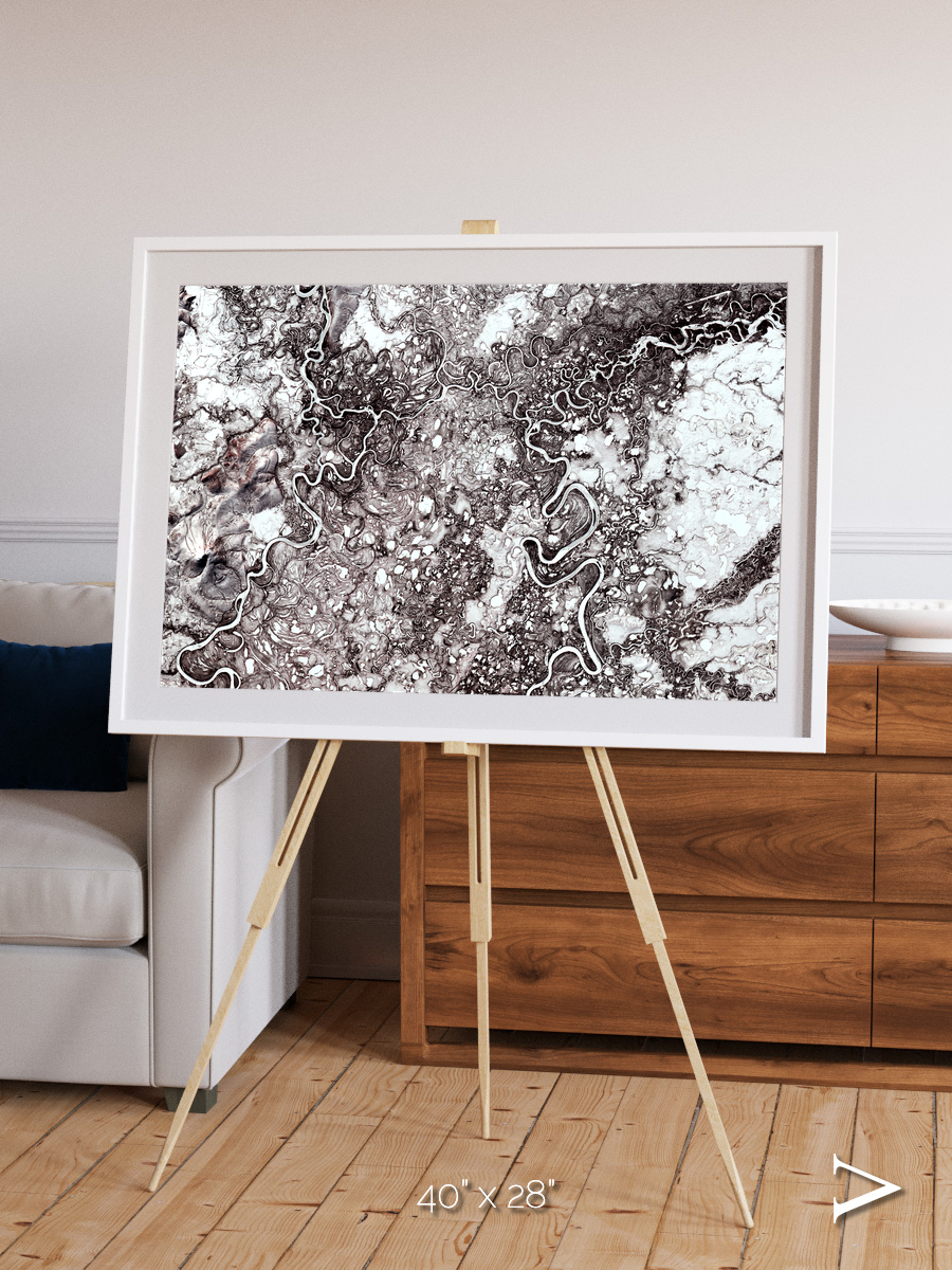 River Threads, Mayn River Framed & Mounted Print