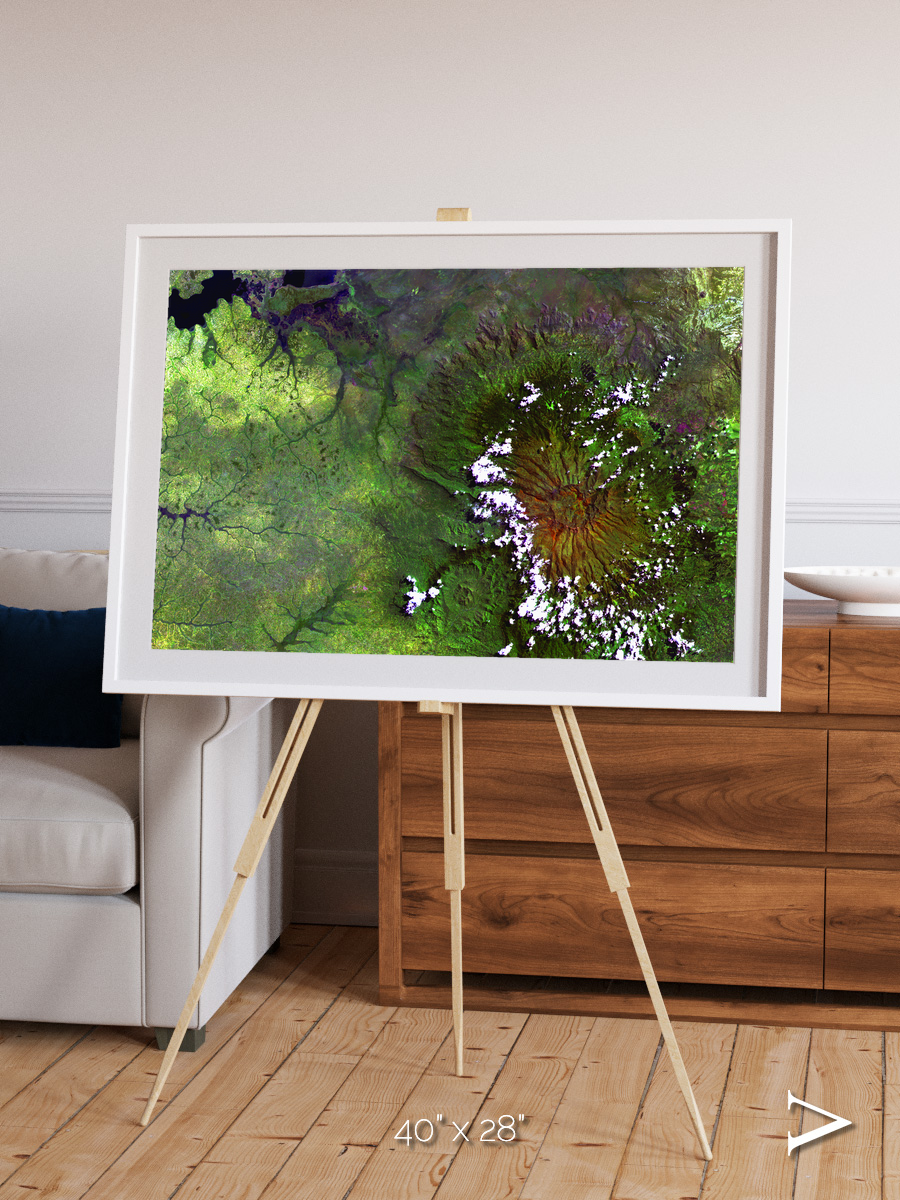 Vortex Trails, Mount Elgon Framed & Mounted Print