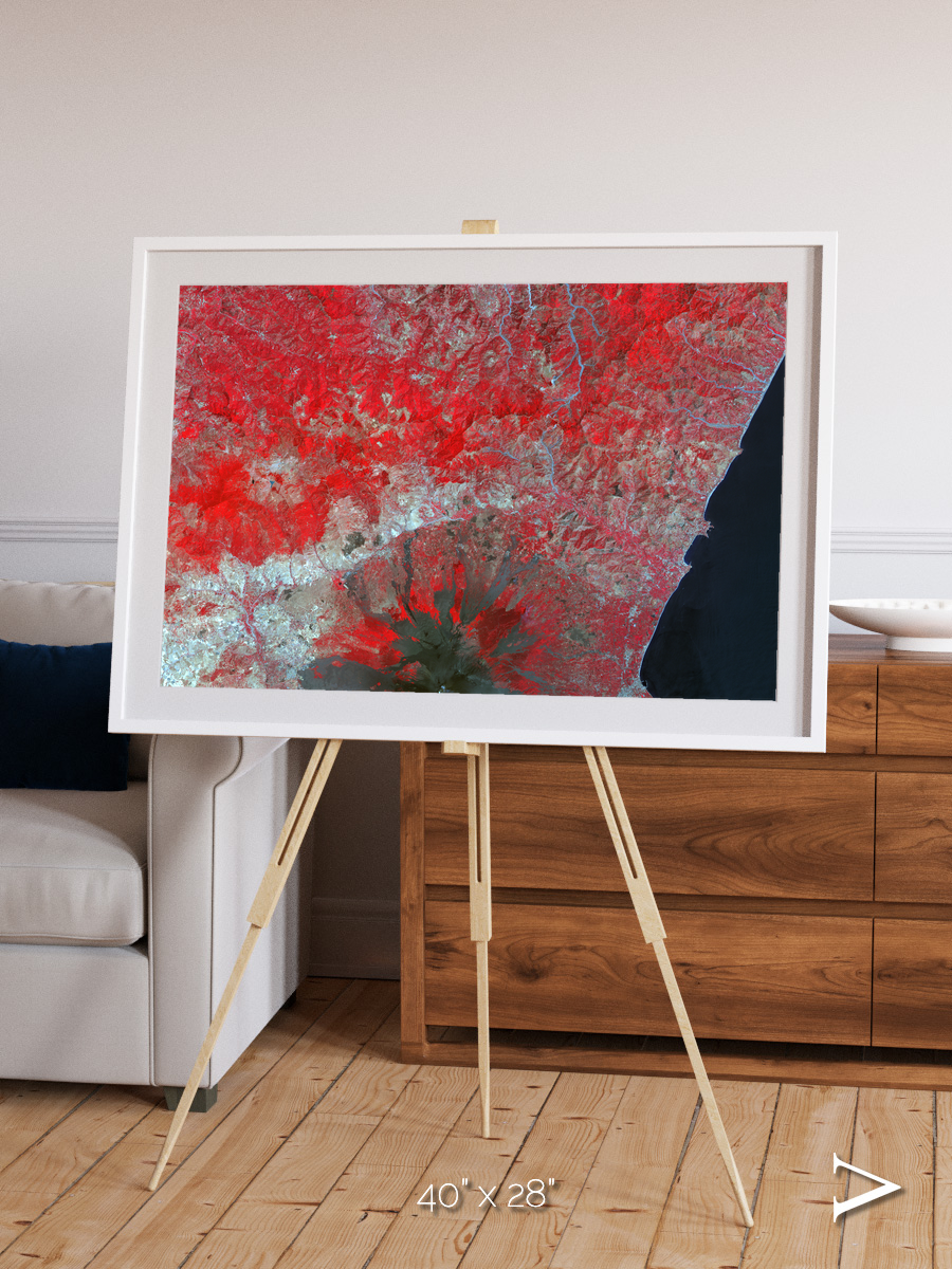Painted Archipelago, Mt Etna Framed & Mounted Print
