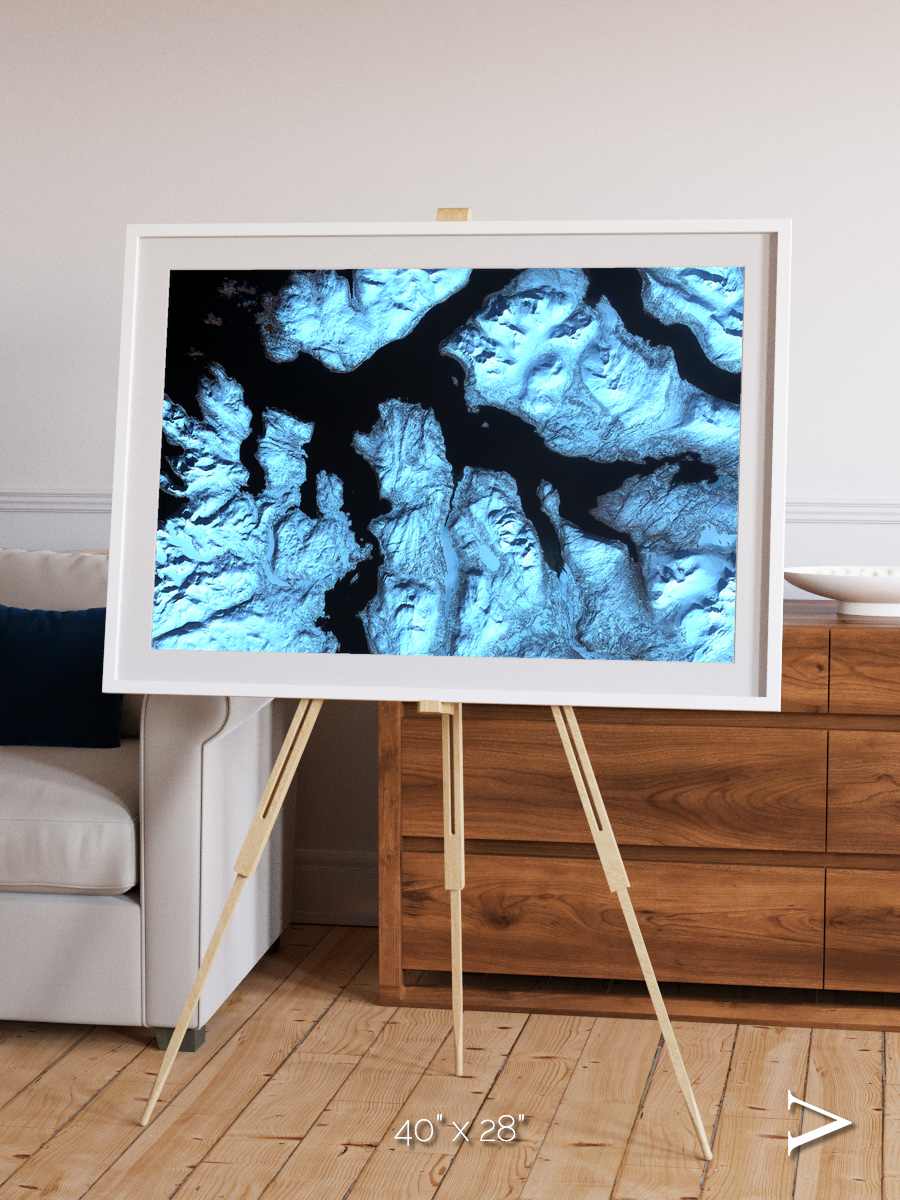 Glacial Passage, Northern Norway Framed & Mounted Print