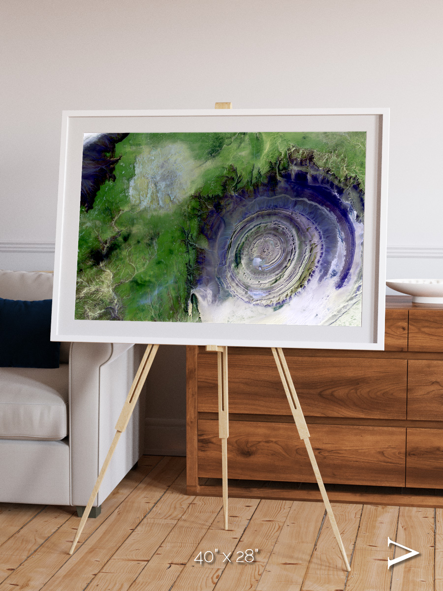 Dormant Giants, Richat Structure Framed & Mounted Print