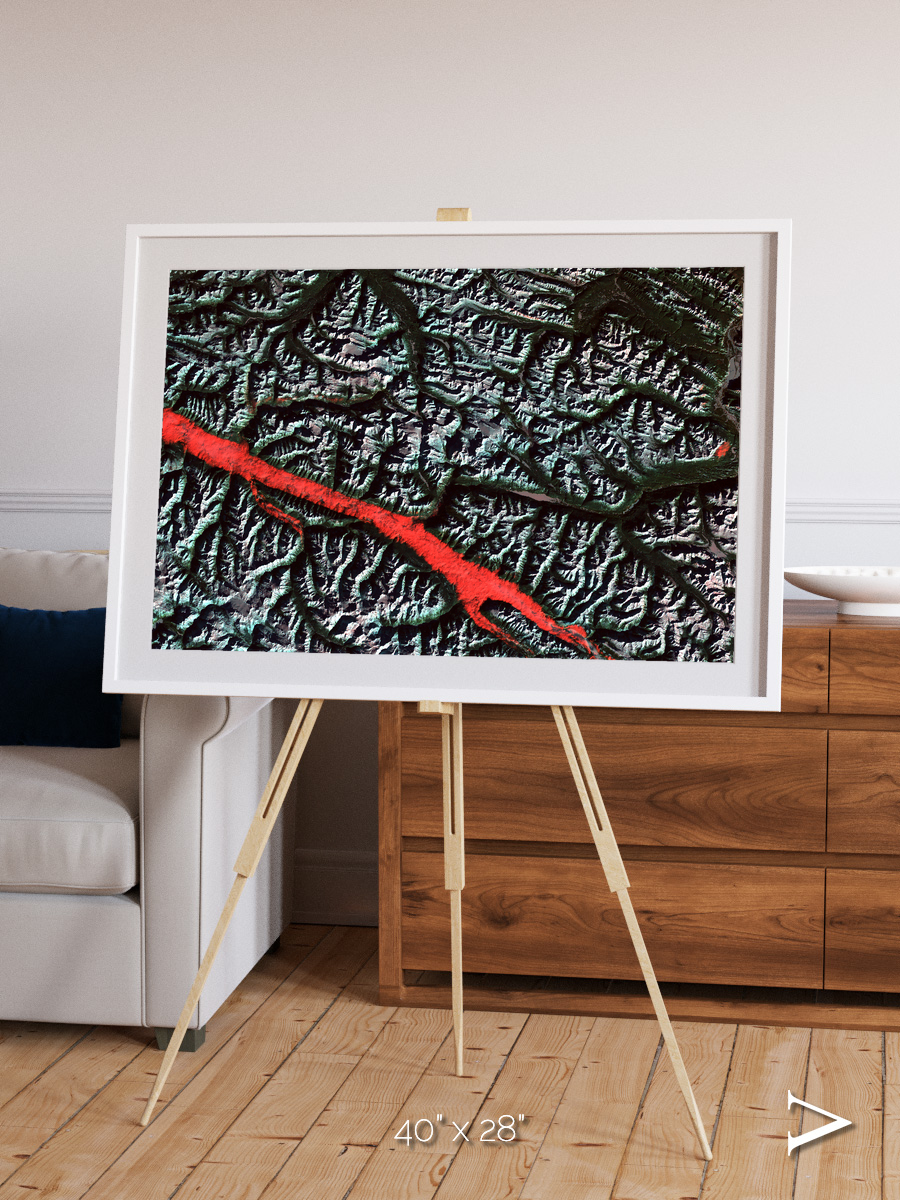 Light in the Trench, Canadian Rockies Framed & Mounted Print