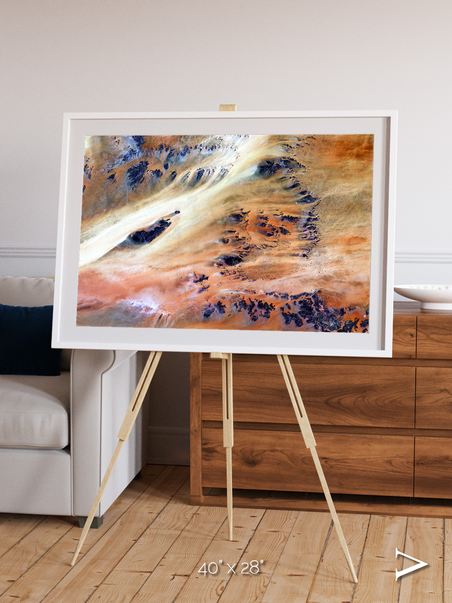 Shifting Dunes, Terkezi Oasis Framed & Mounted Print