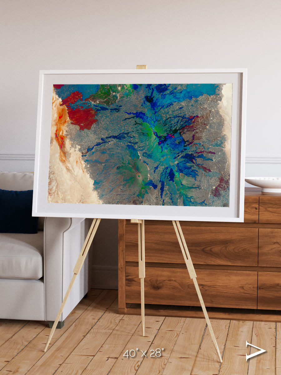Rift and Fire, Ethiopia Framed & Mounted Print
