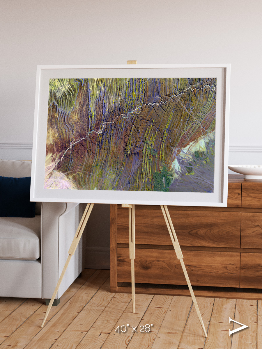 Shifting Dunes, Ugab River Framed & Mounted Print