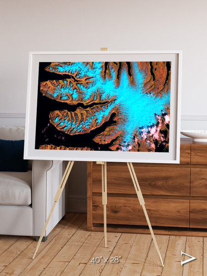Frozen Currents, West Fjords Framed & Mounted Print