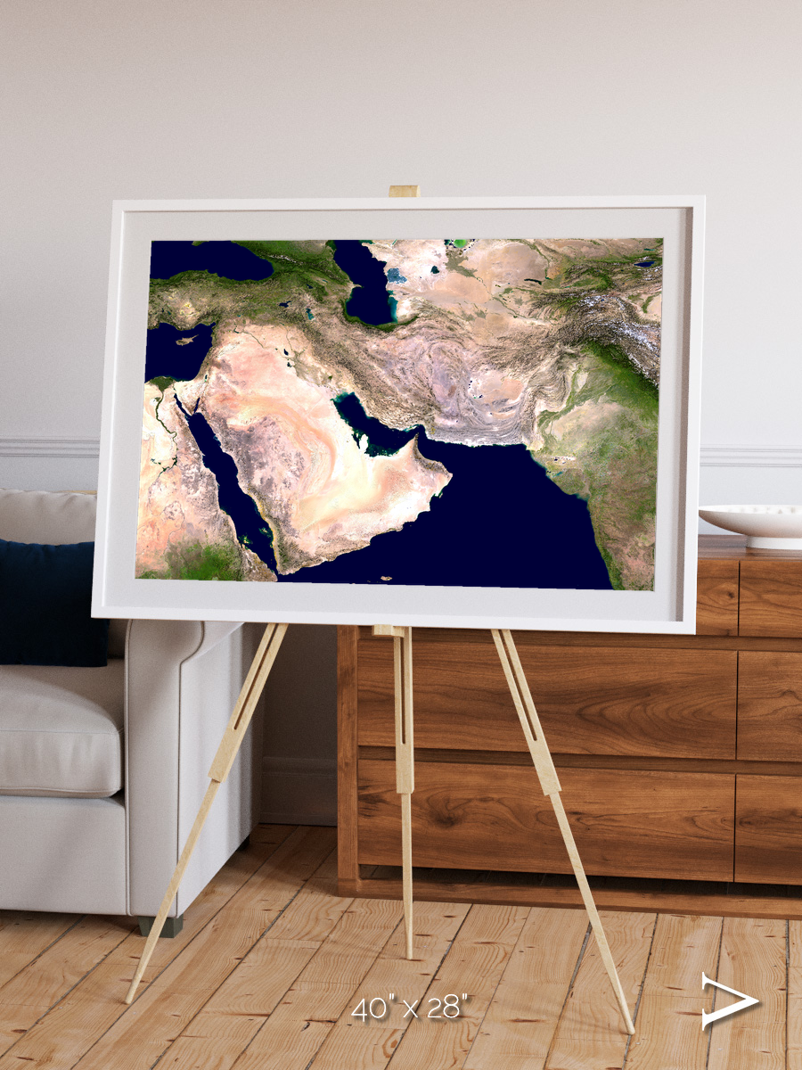 River Threads, Western Asia Framed & Mounted Print