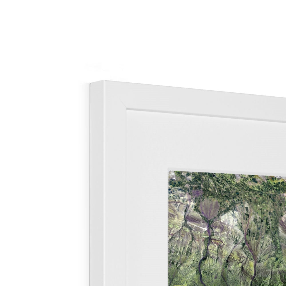 Saline Patterns, Bogda Mountains Framed & Mounted Print