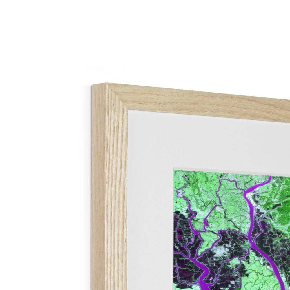 Delta Mosaic, Ganges River Delta Framed & Mounted Print
