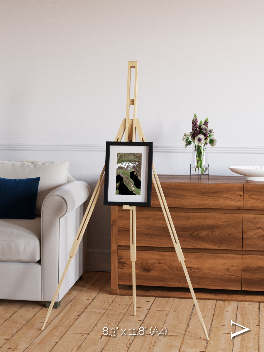 Tidal Patterns, Mediterranean Sea Framed & Mounted Print