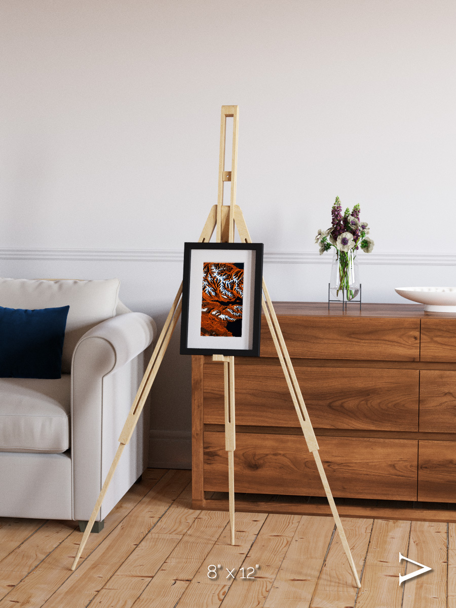 Striped Coast, Eyjafjörður Framed & Mounted Print