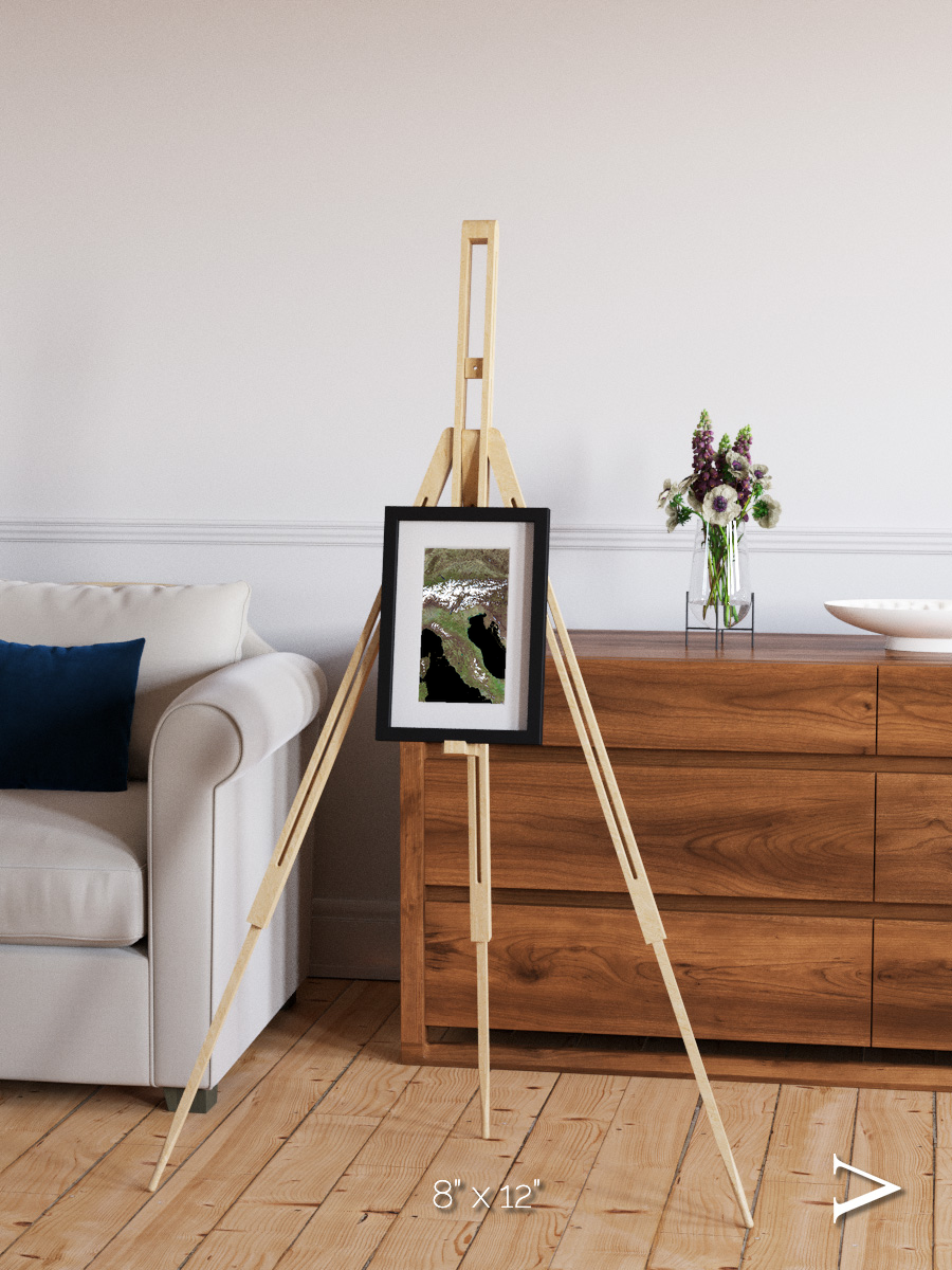 Tidal Patterns, Mediterranean Sea Framed & Mounted Print