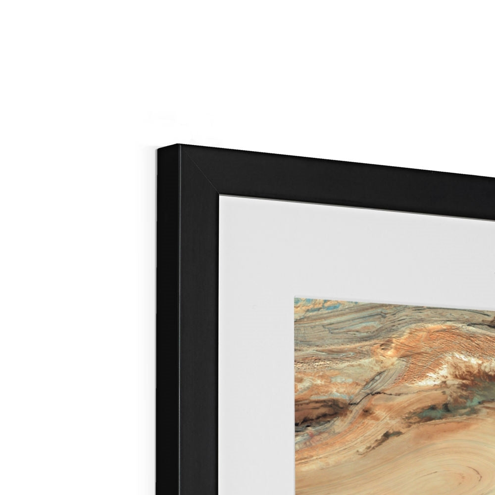 Saline Patterns, Dasht-e Kevir Framed & Mounted Print