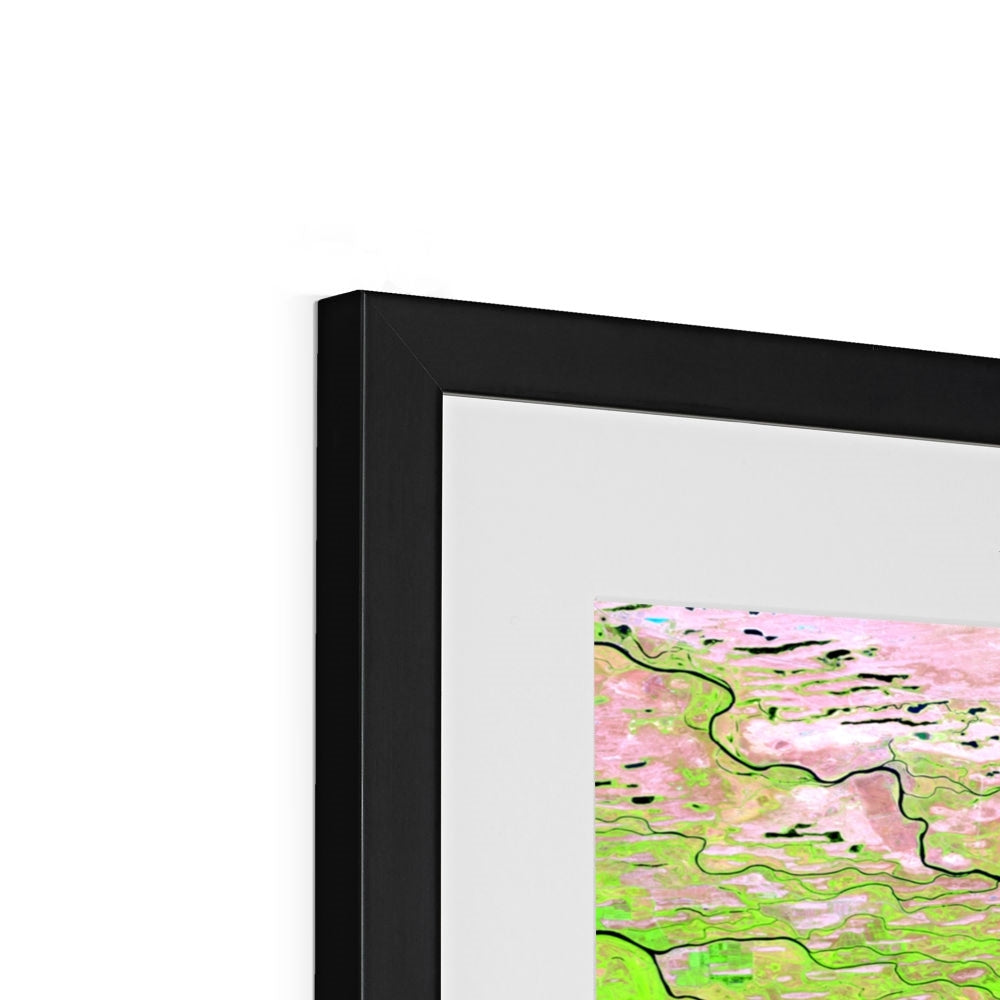 Delta Mosaic, Volga River Delta Framed & Mounted Print