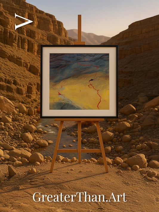 Crimson Veins, Atlas Mountains Framed & Mounted Print