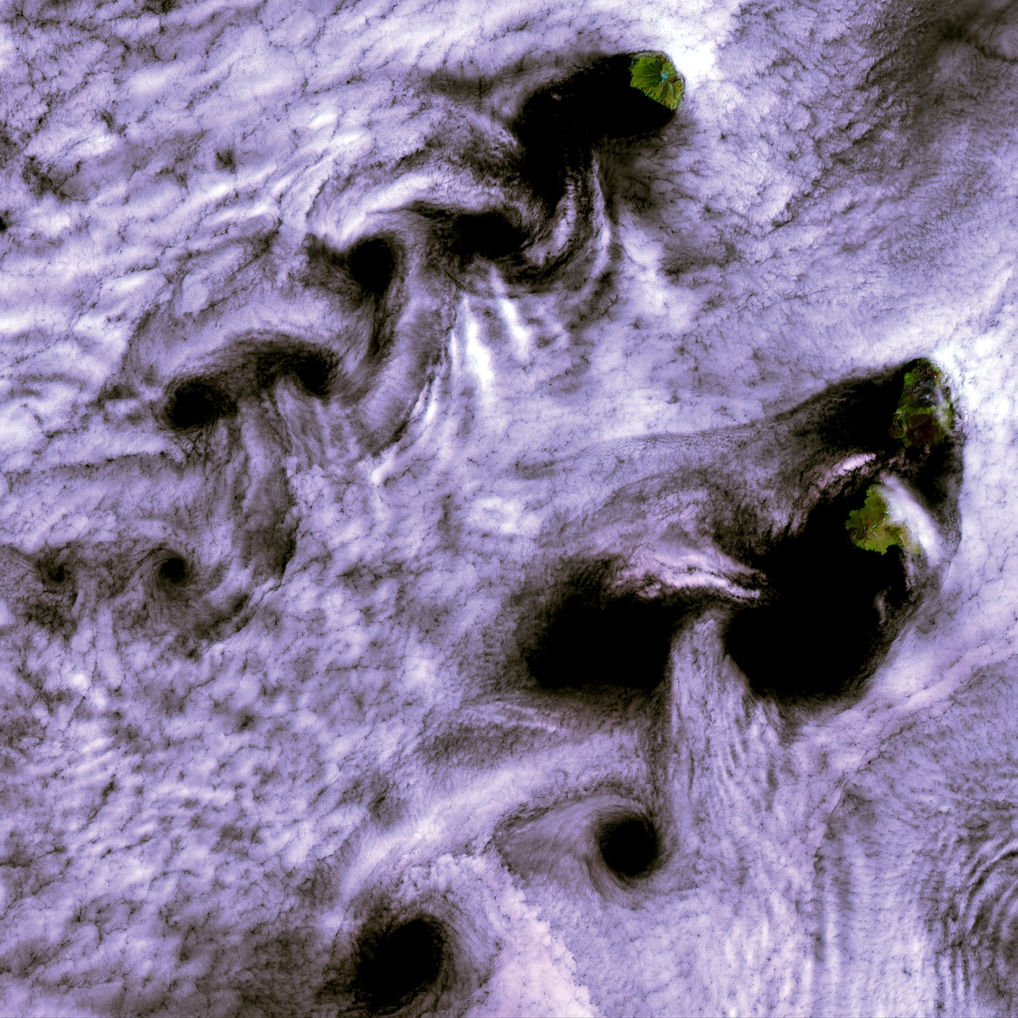 Vortices over Broutona, Kuril Islands Framed & Mounted Print