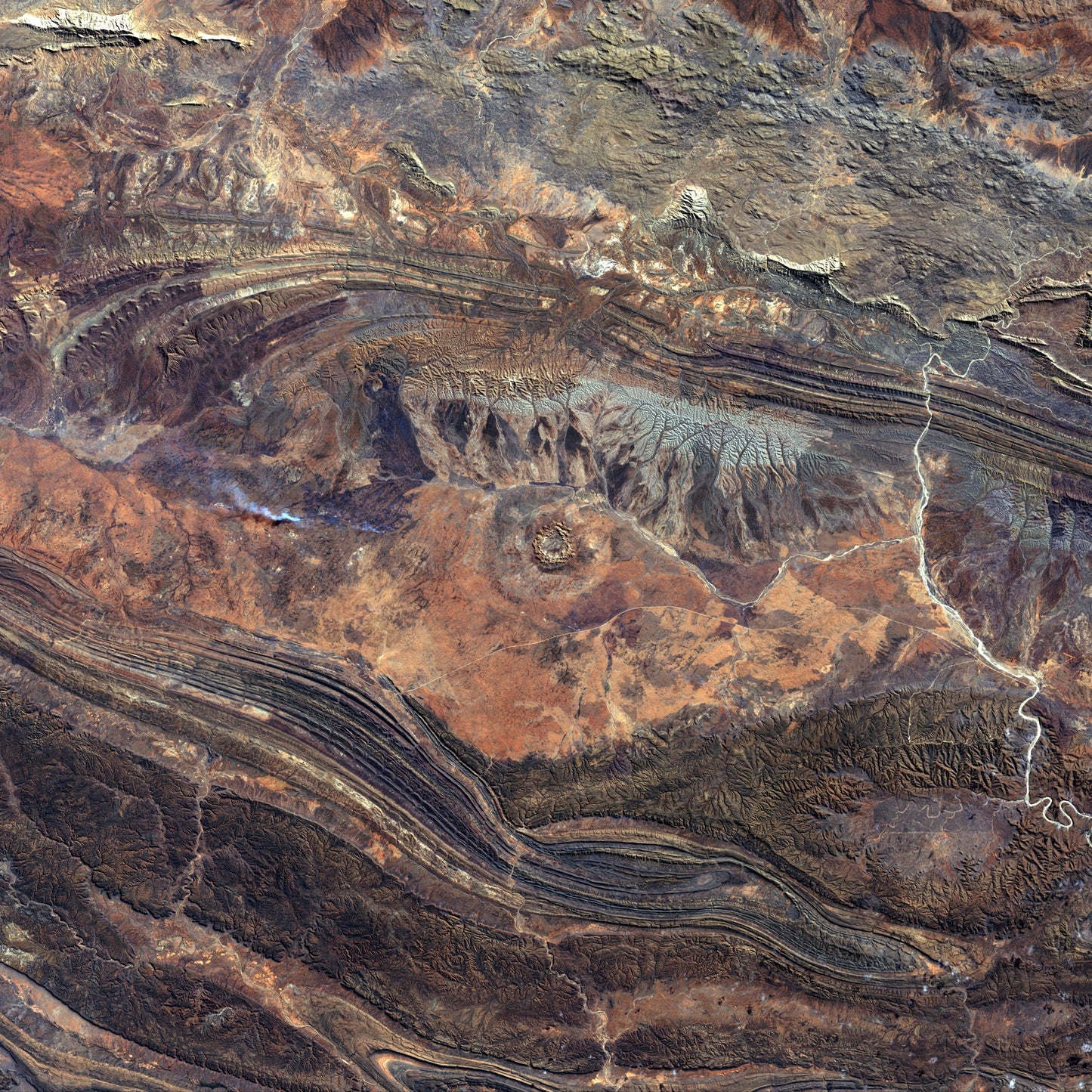 Volcanic Palette, Gosses Bluff Framed & Mounted Print