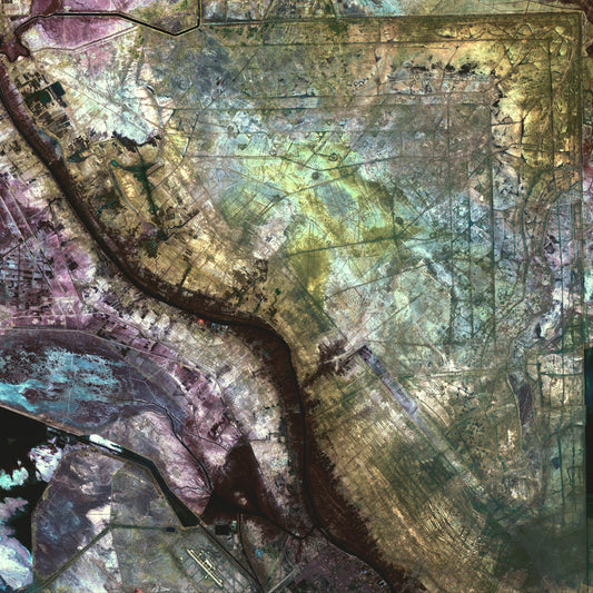Floodplain Lines, Iraqi Emplacement Framed & Mounted Print