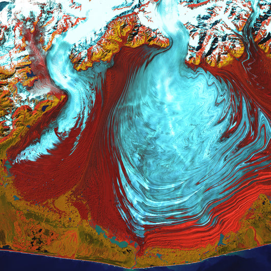 Glacial Passage, Malaspina Glacier Framed & Mounted Print