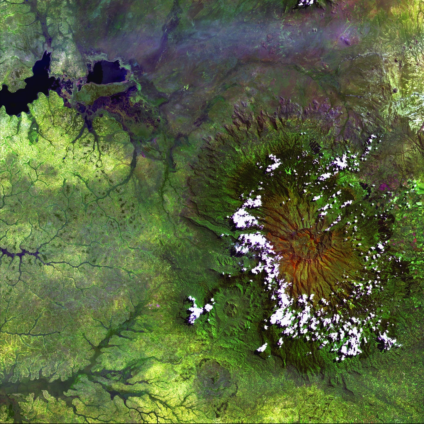Vortex Trails, Mount Elgon Framed & Mounted Print